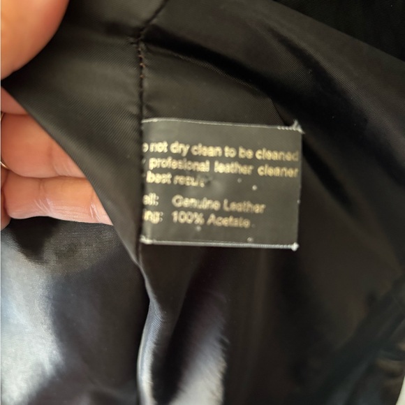 Domini Pellet Genuine Leather Men's black jacket. Size S - Picture 4 of 4